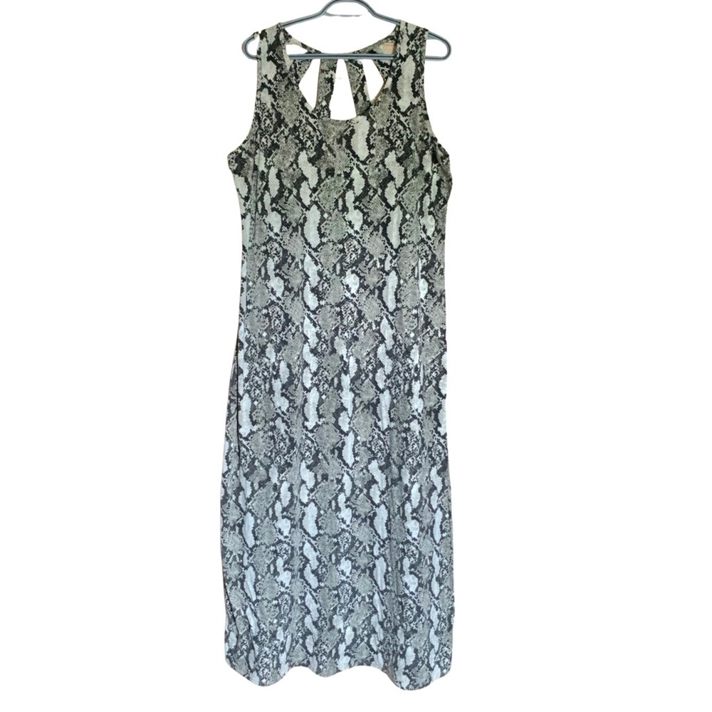 Lily Morgan XL Snakeskin Print Maxi Dress
